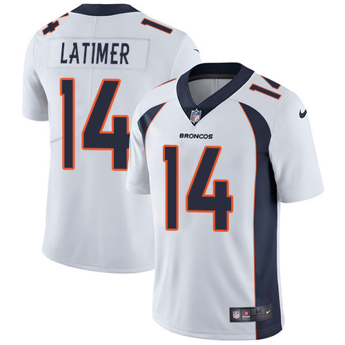 Nike Broncos #14 Cody Latimer White Men's Stitched NFL Vapor Untouchable Limited Jersey